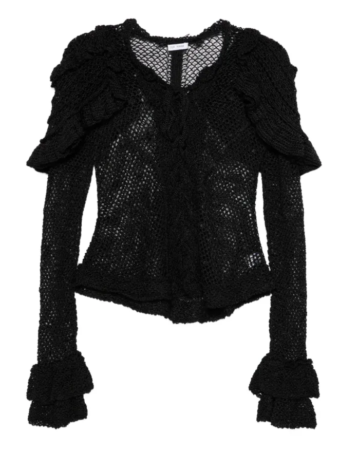 Judy Turner Judy Turner ルクレツィア フリル付き クロシェ トップスの商品画像