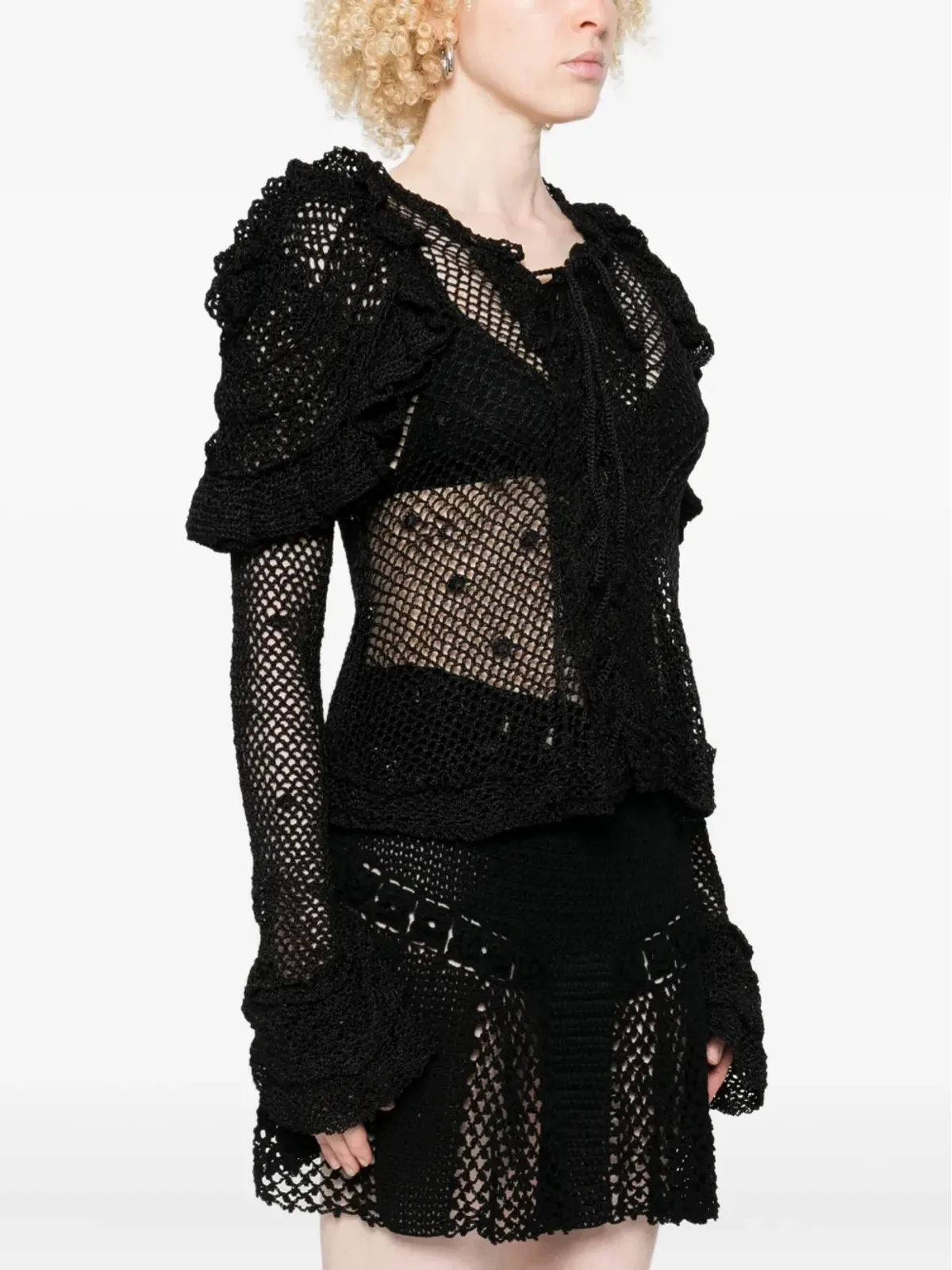 Judy Turner ルクレツィア フリル付き クロシェ トップス - 画像3