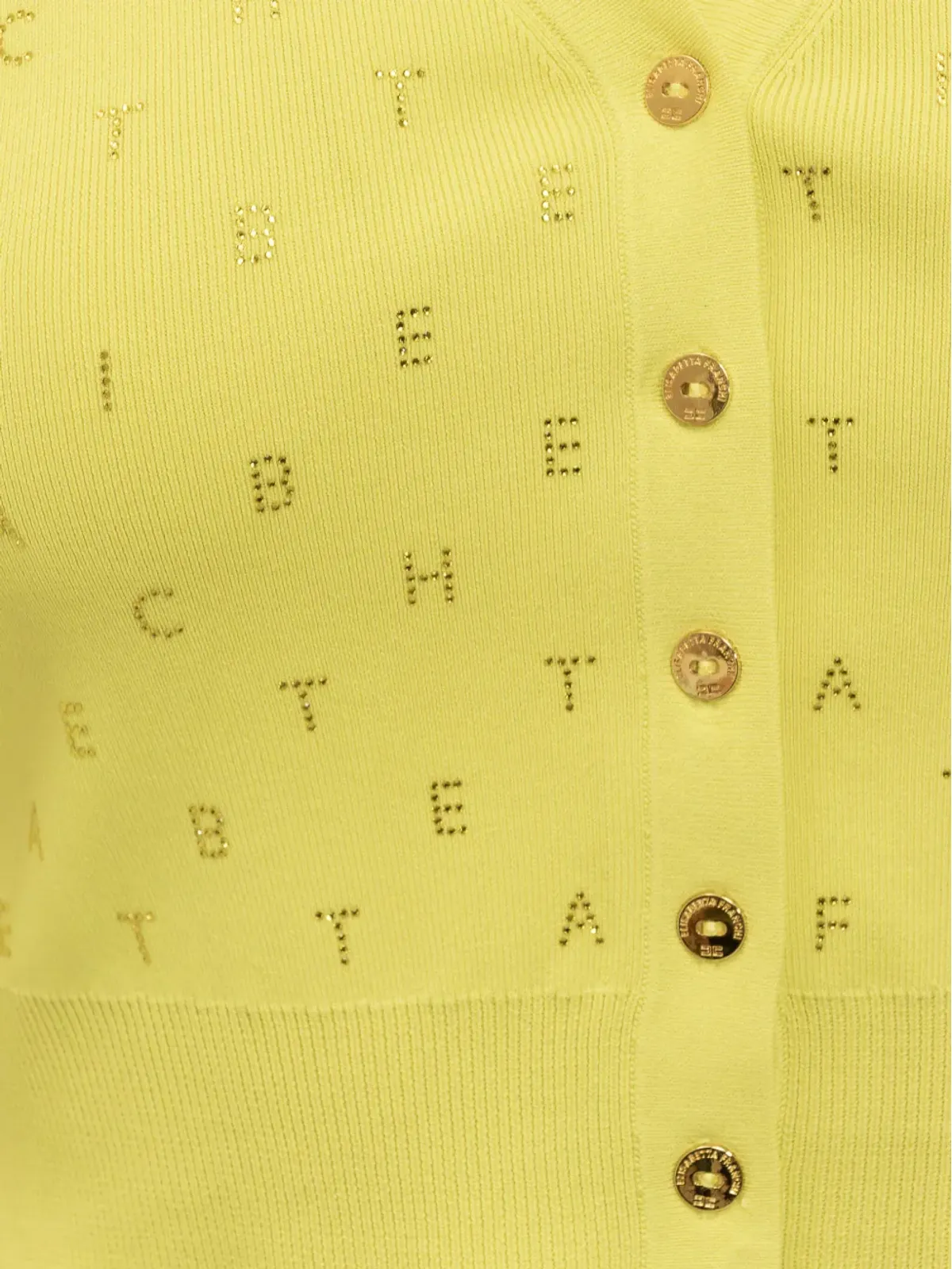 Elisabetta Franchi レターズプリント カーディガン イエロー - 画像3