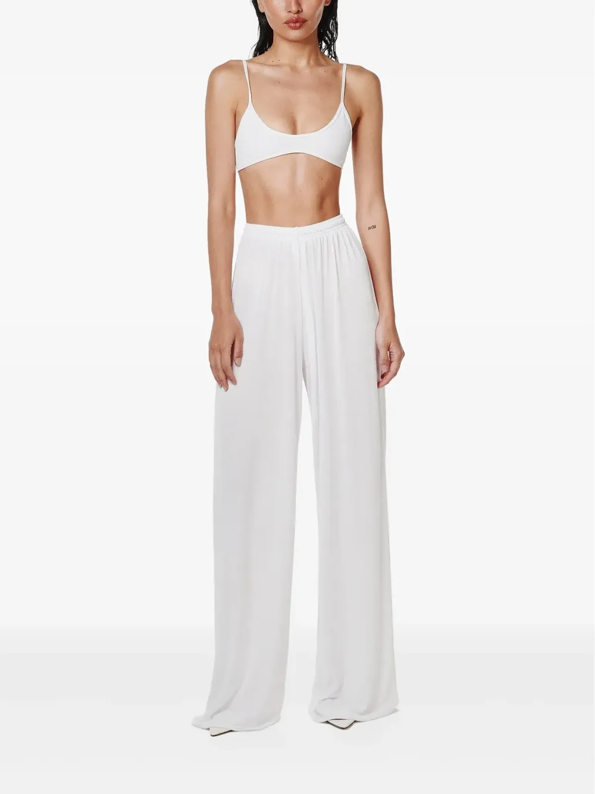 ANNAFOXY high-waisted palazzo trousers - White - 画像2