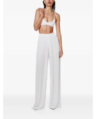 ANNAFOXY high-waisted palazzo trousers - White - サムネイル3