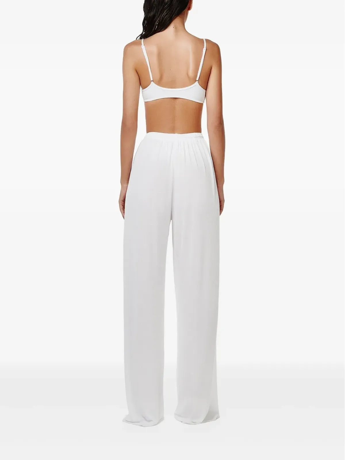 ANNAFOXY high-waisted palazzo trousers - White - 画像4