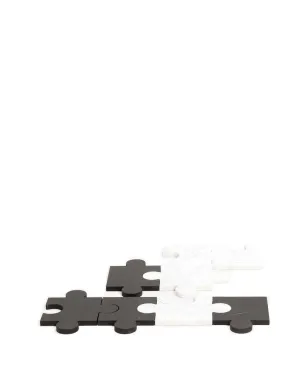 Tre Product パズルピース コースター（4個セット） - ブラック - サムネイル1
