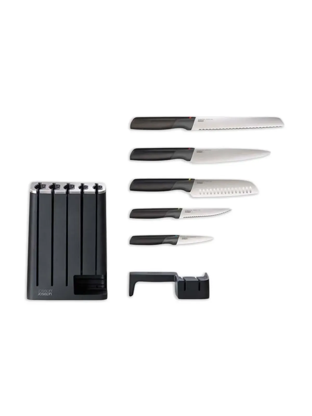 Joseph Joseph Elevate™ SlimBlock ナイフ（シャープナー付き）5本セット - ブラック - 画像3