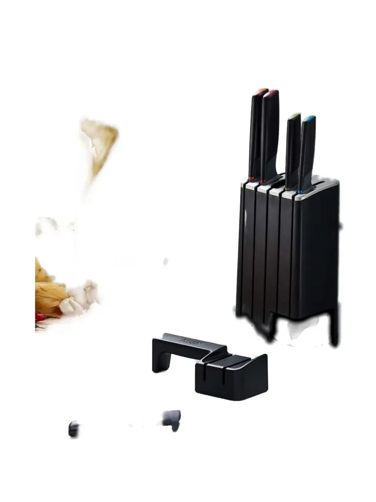 Joseph Joseph Elevate™ SlimBlock ナイフ（シャープナー付き）5本セット - ブラック - 画像4