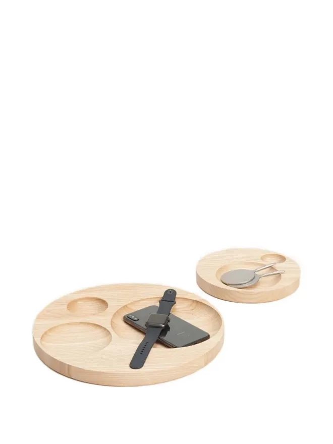 Tre Product Tre Product circular-cutout wooden tray - Neutralsの商品画像