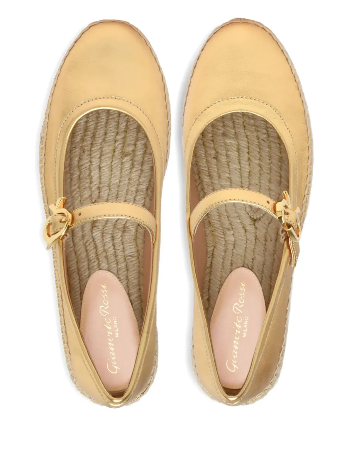 Gianvito Rossi エルダ エスパドリーレ ゴールド - 画像4