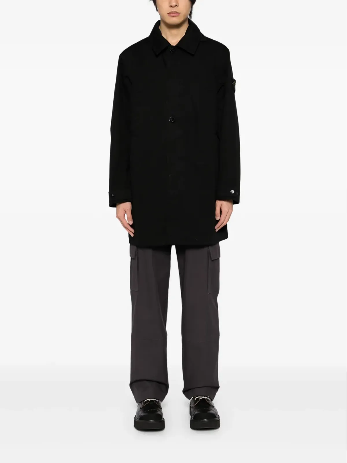 Stone Island コットン トレンチコート - 画像2