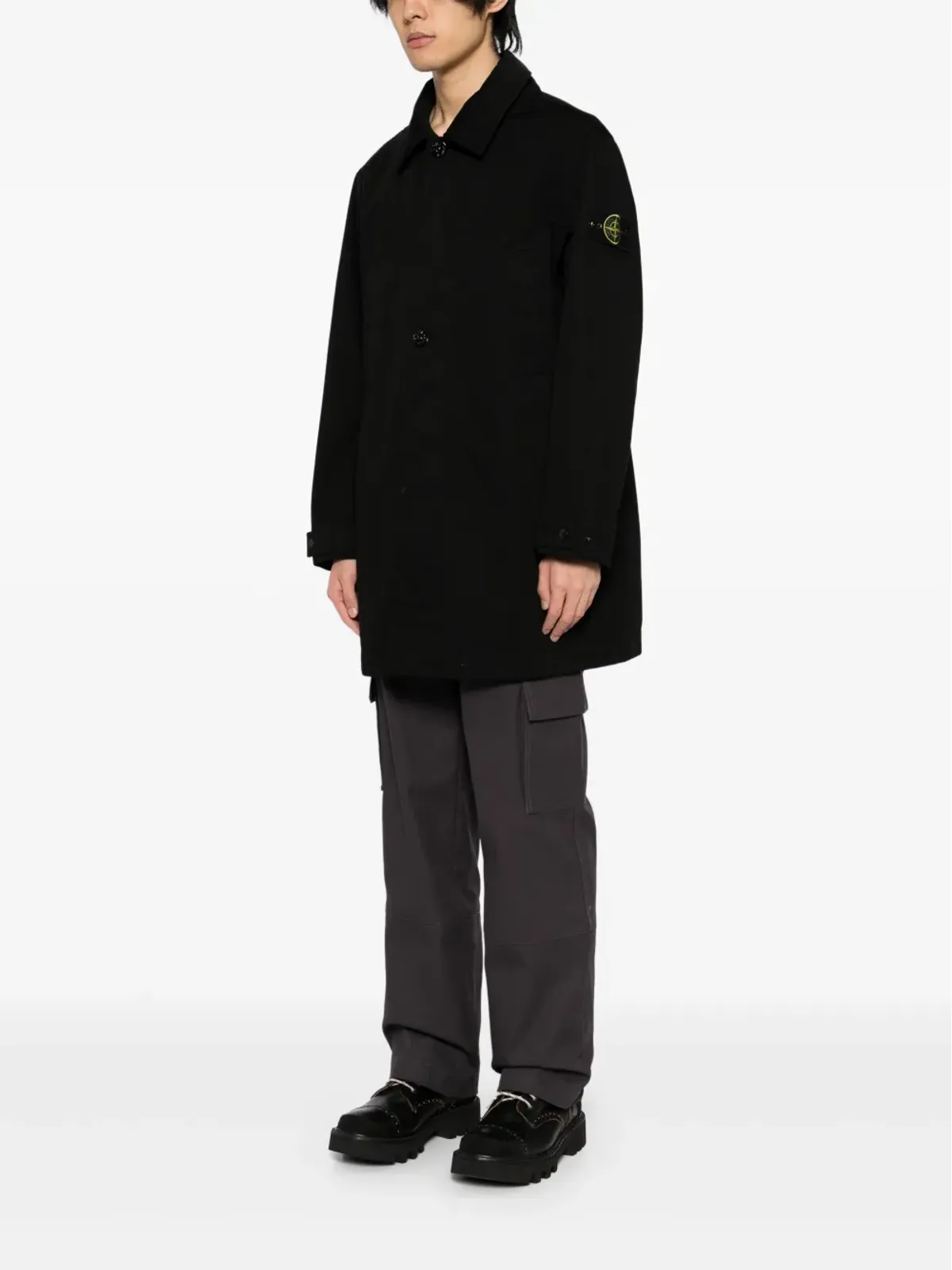 Stone Island コットン トレンチコート - 画像3
