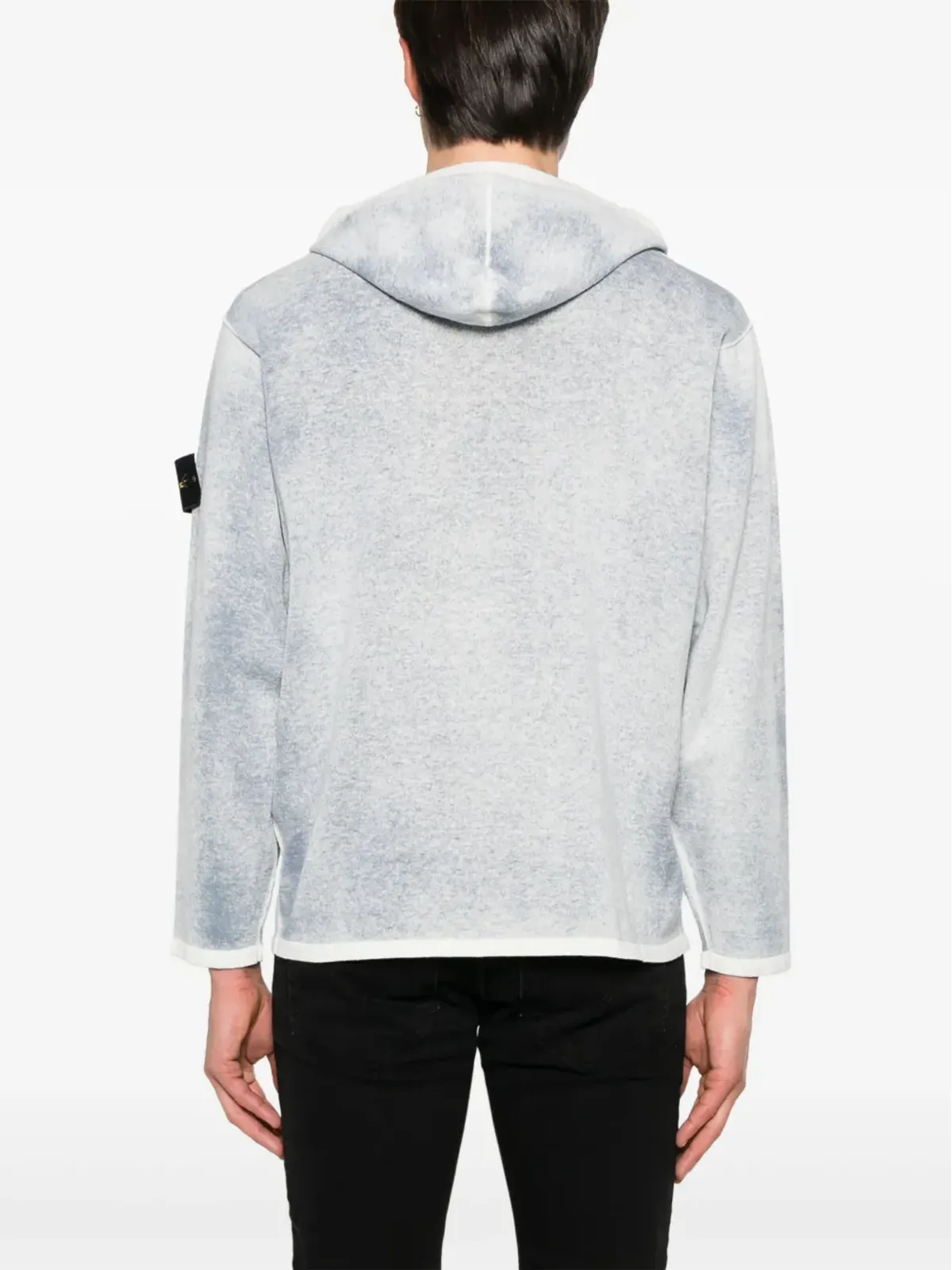 Stone Island コンパスパッチ付きフーディ ブルー - 画像4