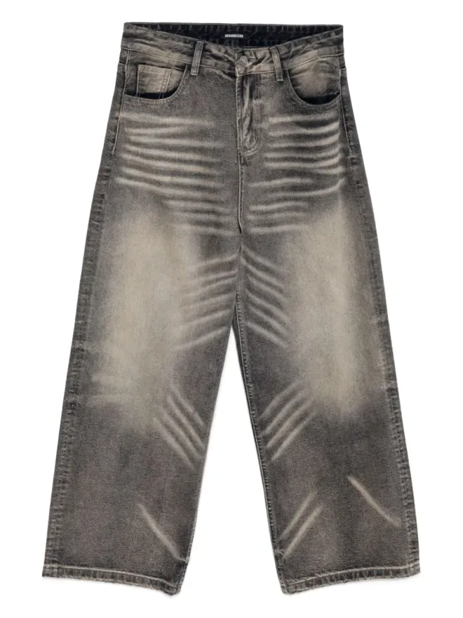 Ground Zero Ground Zero グレーのヒゲ加工ジーンズの商品画像