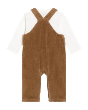 Dolce & Gabbana Kids コーデュロイ サロペット セット - ブラウン - サムネイル2