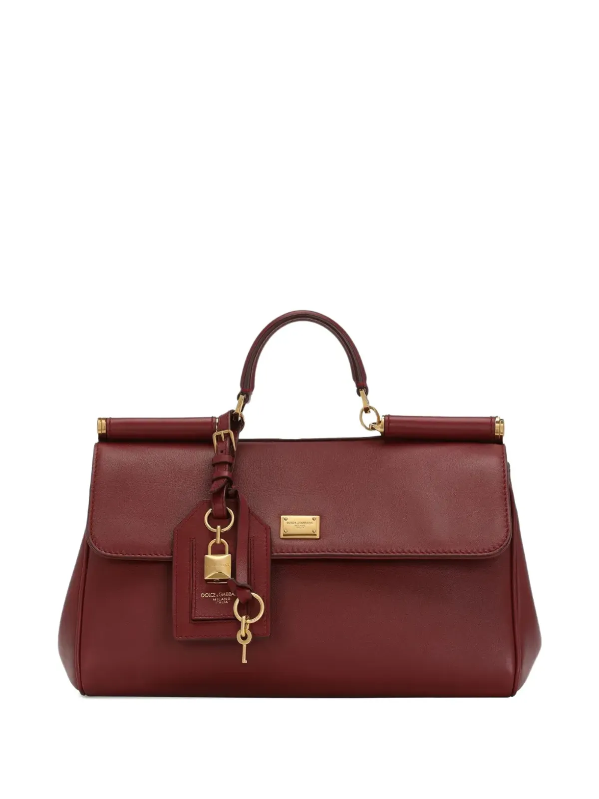 Dolce & Gabbana My Sicily レザー トートバッグ レッド - 画像1