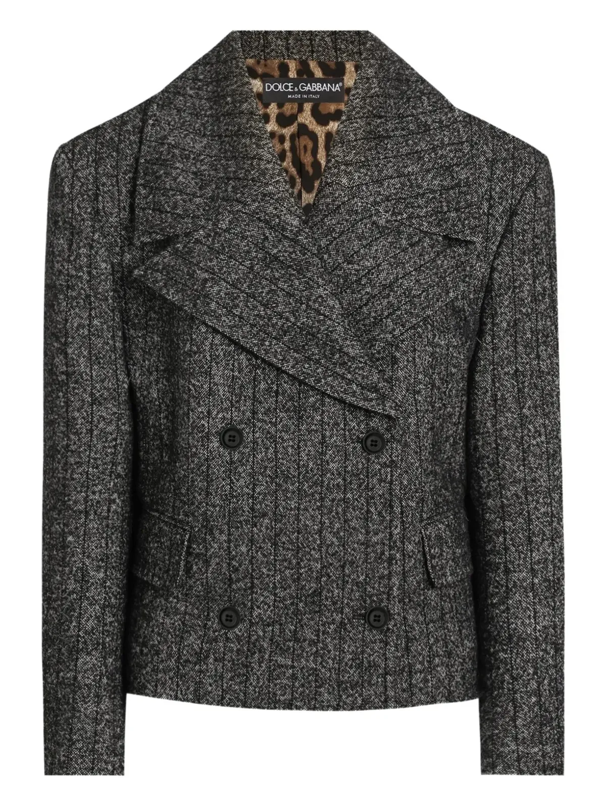 Dolce & Gabbana ストライプ ダブルブレスト ジャケット - グレー - 画像1