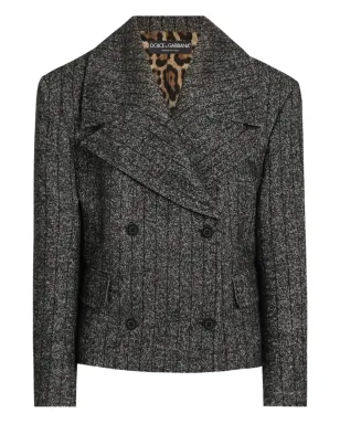 Dolce & Gabbana ストライプ ダブルブレスト ジャケット - グレー - サムネイル1