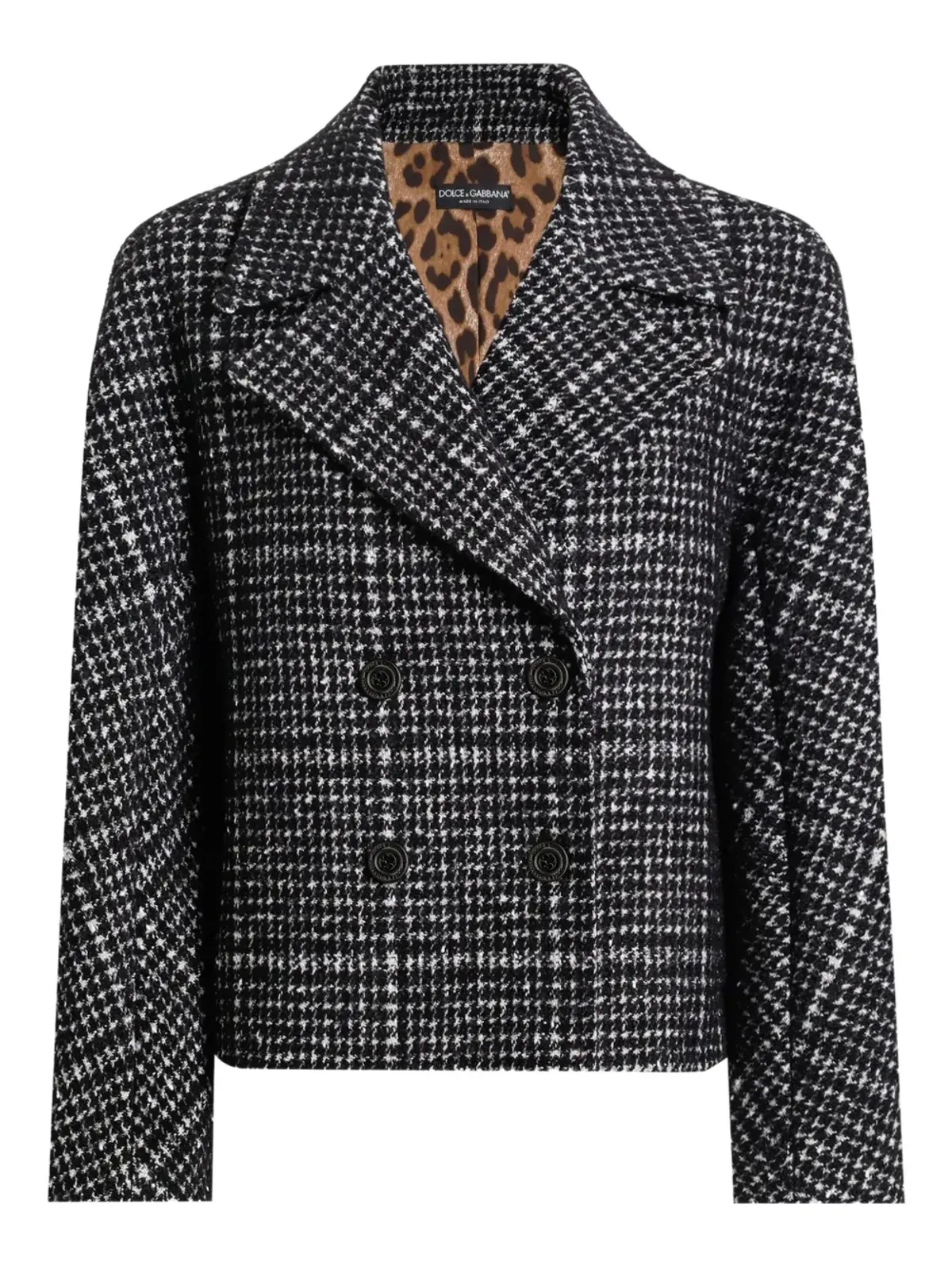 Dolce & Gabbana チェック柄ダブルブレストジャケット - グレー - 画像1