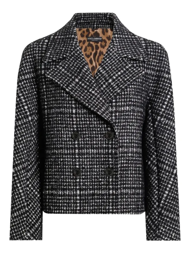 Dolce & Gabbana Dolce & Gabbana チェック柄ダブルブレストジャケット - グレーの商品画像