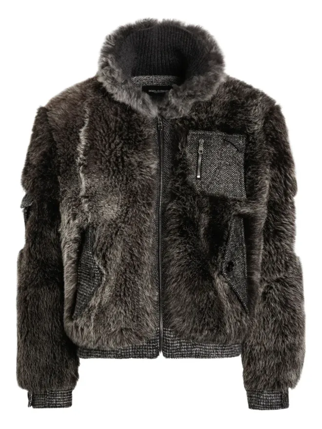 Dolce & Gabbana Dolce & Gabbana ニットジップファスニングジャケット ブラウンの商品画像