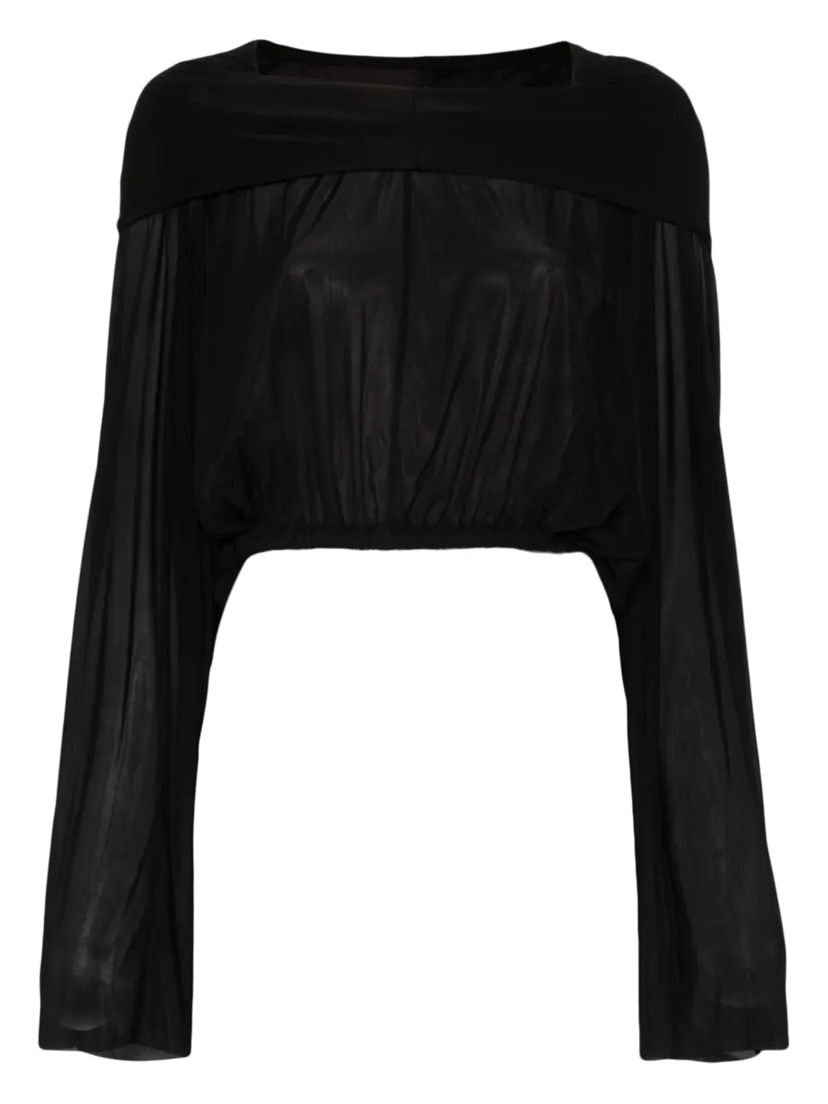 Rick Owens クロップドフード付きブラウス - 画像1