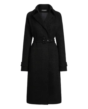 Dolce & Gabbana DNAツイードトレンチコート ブラック - サムネイル1