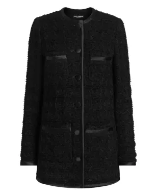 Dolce & Gabbana テクスチャードボタンアップジャケット - ブラック - サムネイル1