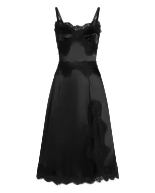 Dolce & Gabbana レース装飾サテンのドレス - サムネイル1