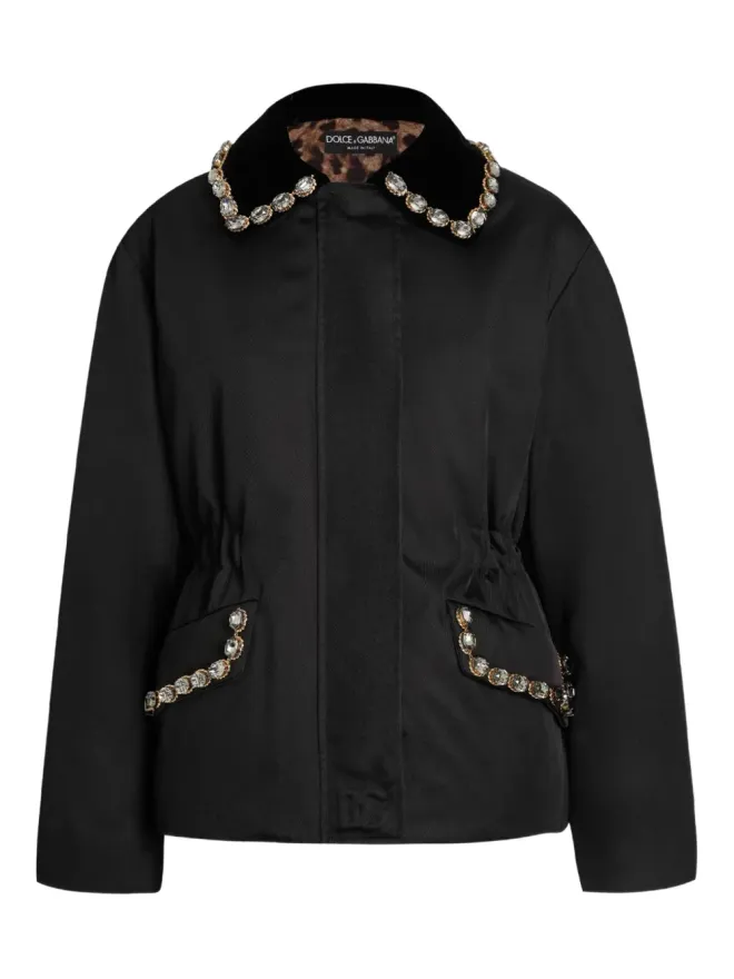 Dolce & Gabbana Dolce & Gabbana エンブリッシュドカラー ジャケット ブラックの商品画像