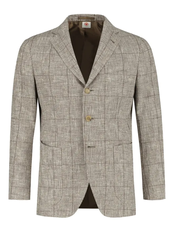 Luigi Borrelli Luigi Borrelli Prince of Wales check blazer - Neutralsの商品画像