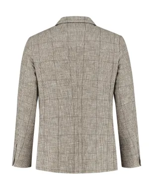 Luigi Borrelli Prince of Wales check blazer - Neutrals - サムネイル2