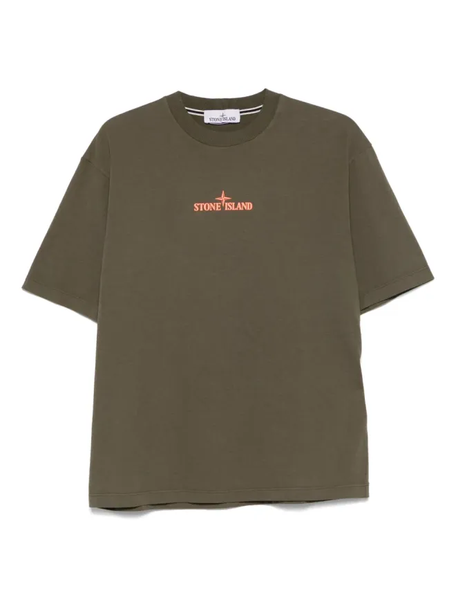 Stone Island Stone Island ロゴエンボス Tシャツ - グリーンの商品画像