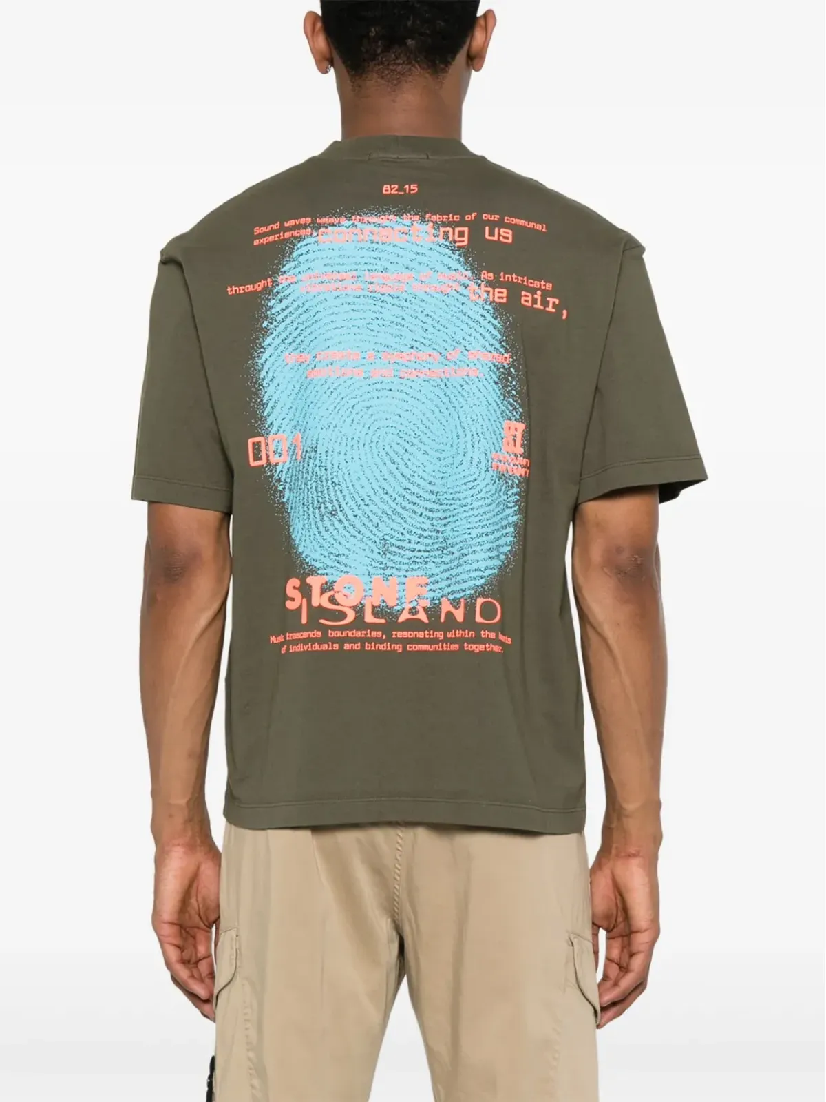 Stone Island ロゴエンボス Tシャツ - グリーン - 画像3