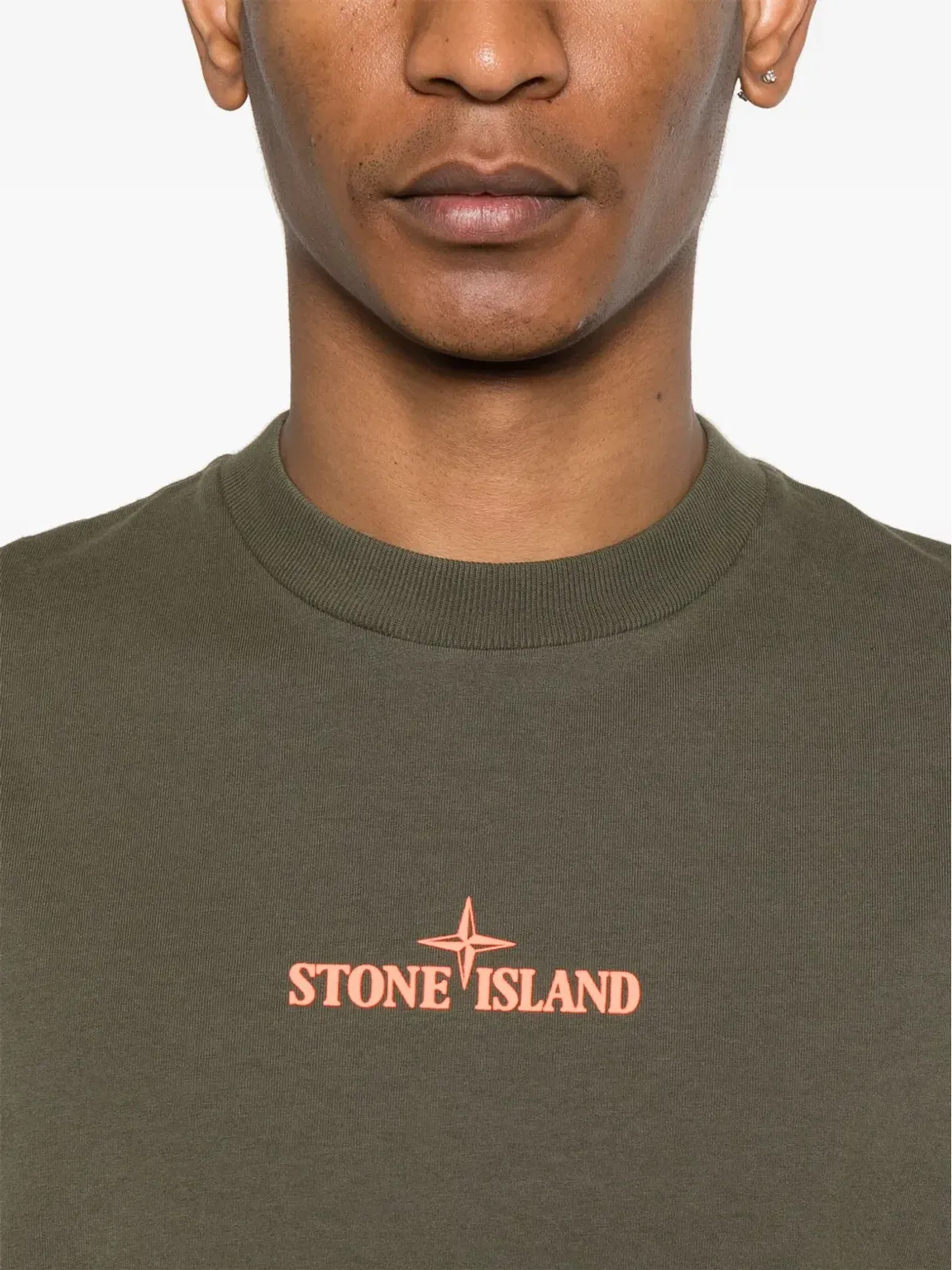 Stone Island ロゴエンボス Tシャツ - グリーン - 画像4