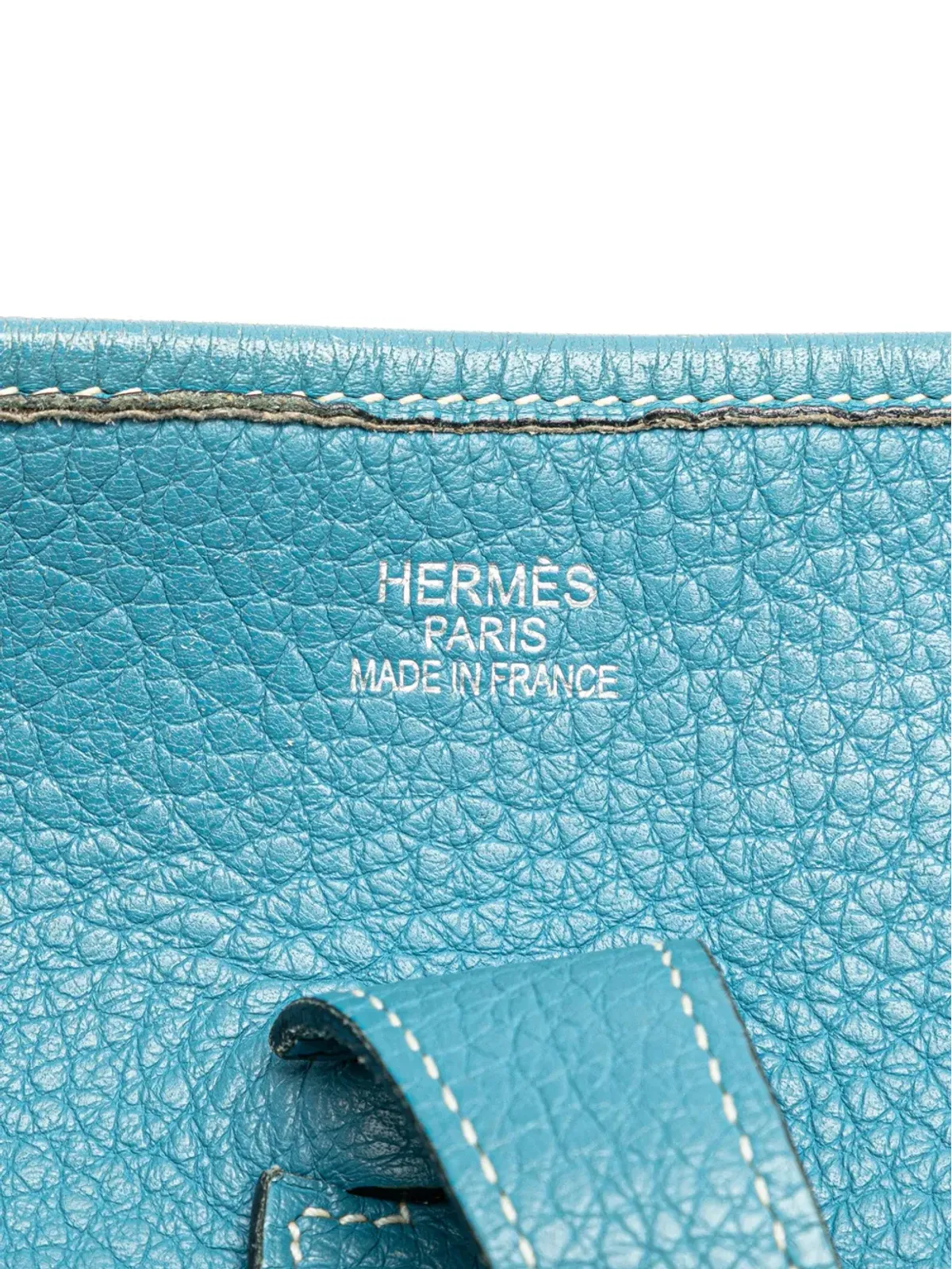 Hermès ビンテージ 2005年製 Clemence Evelyne II GM クロスボディバッグ - ブルー - 画像5