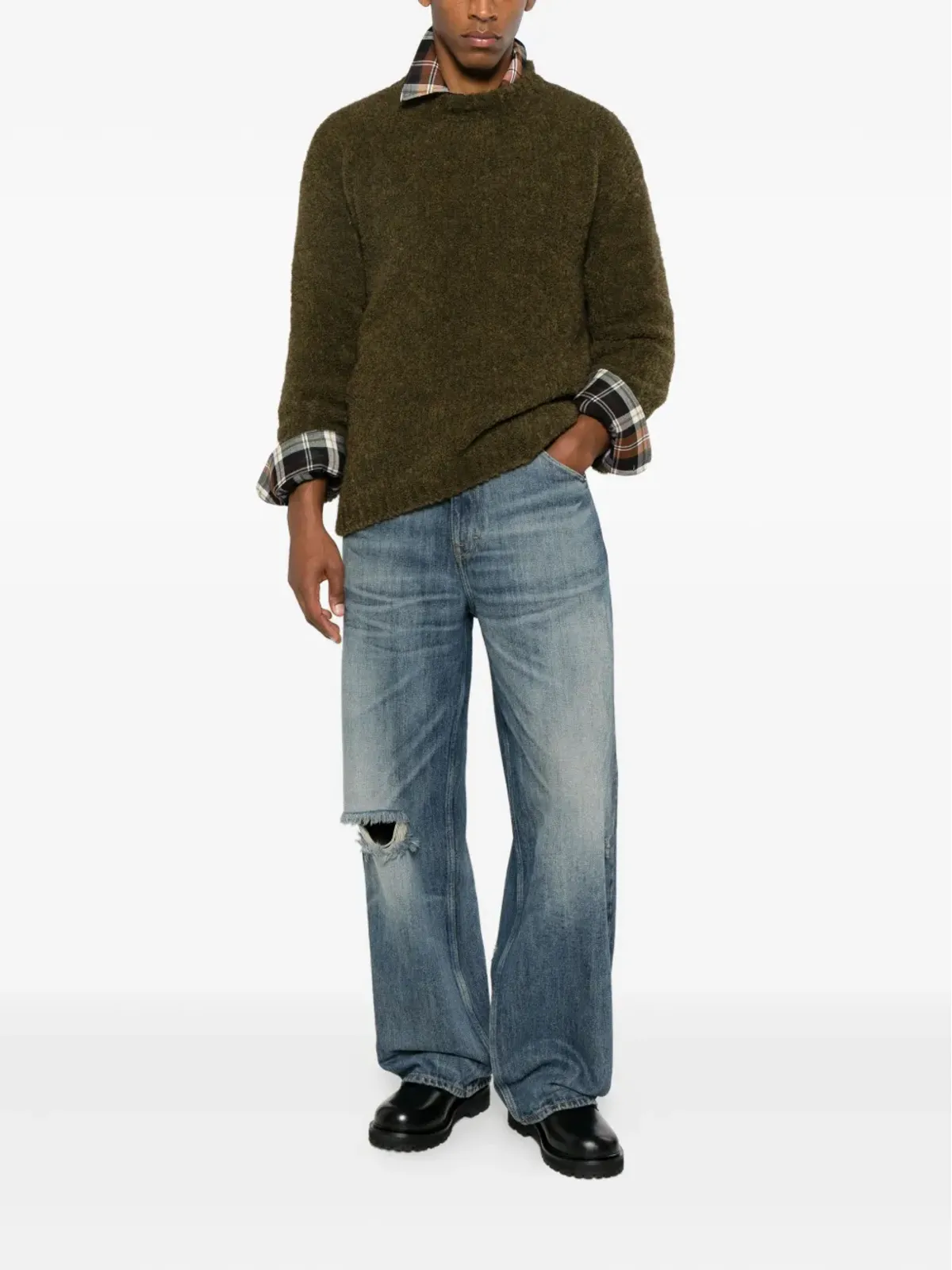 OUR LEGACY ヴァストカット distressed ジーンズ ブルー - 画像2