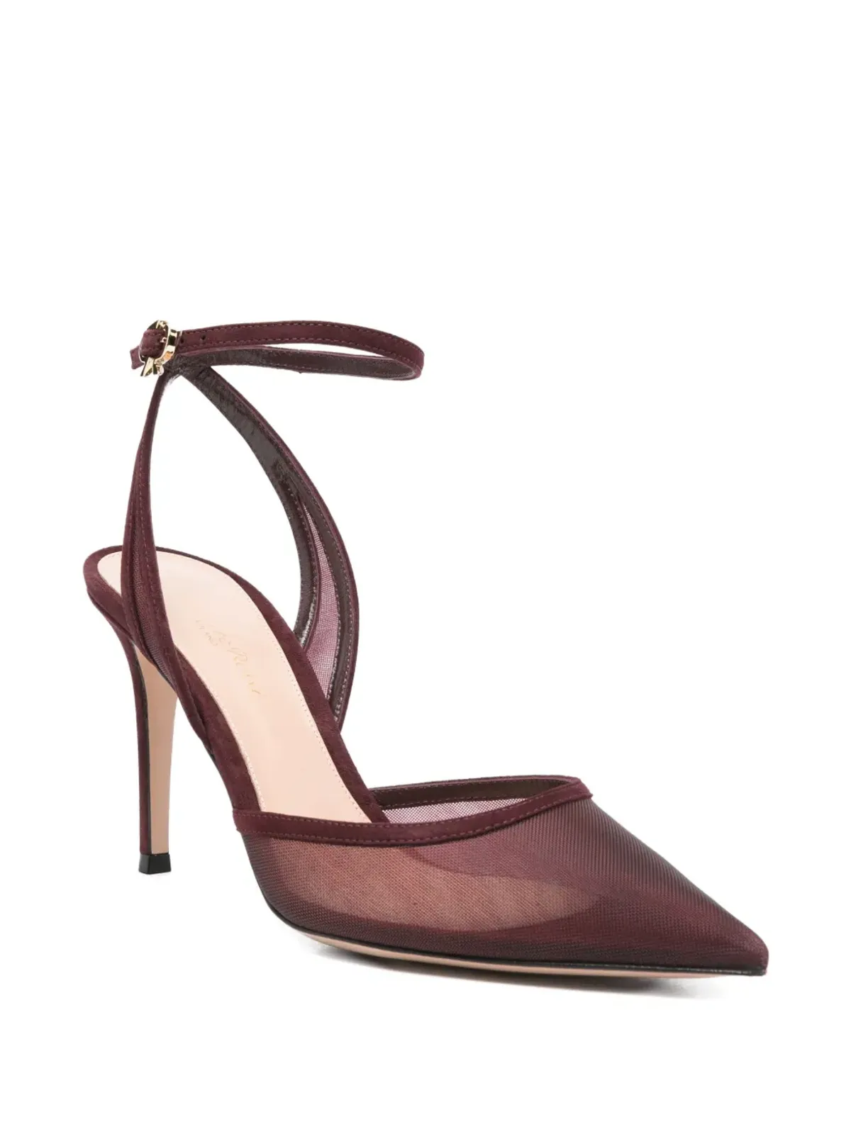 Gianvito Rossi 100mmスエードヒールパンプス - レッド - 画像2