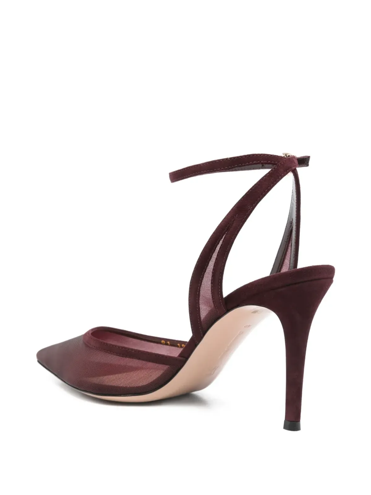 Gianvito Rossi 100mmスエードヒールパンプス - レッド - 画像3