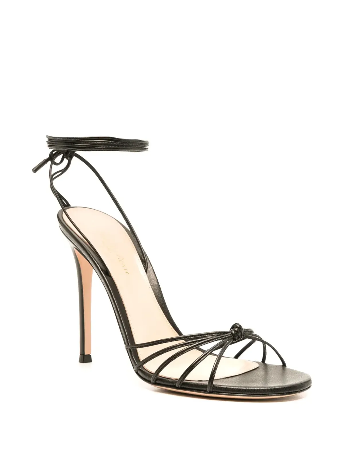 Gianvito Rossi オープントゥ レザー サンダル - ブラック - 画像2
