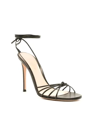 Gianvito Rossi オープントゥ レザー サンダル - ブラック - サムネイル2