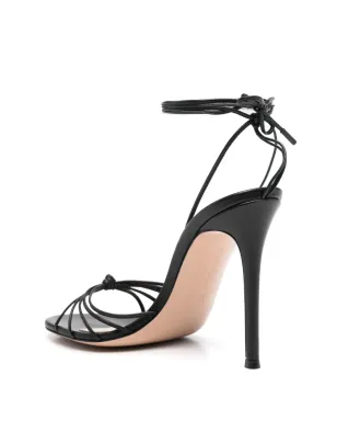 Gianvito Rossi オープントゥ レザー サンダル - ブラック - サムネイル3
