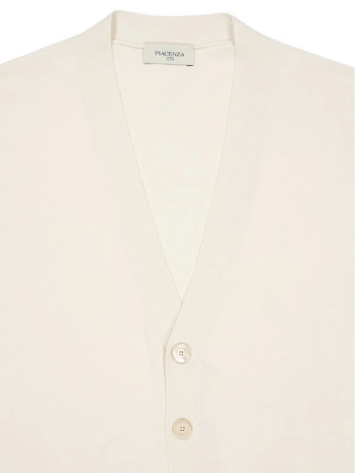 Piacenza Cashmere ボタン留めVネックカーディガン - 画像3