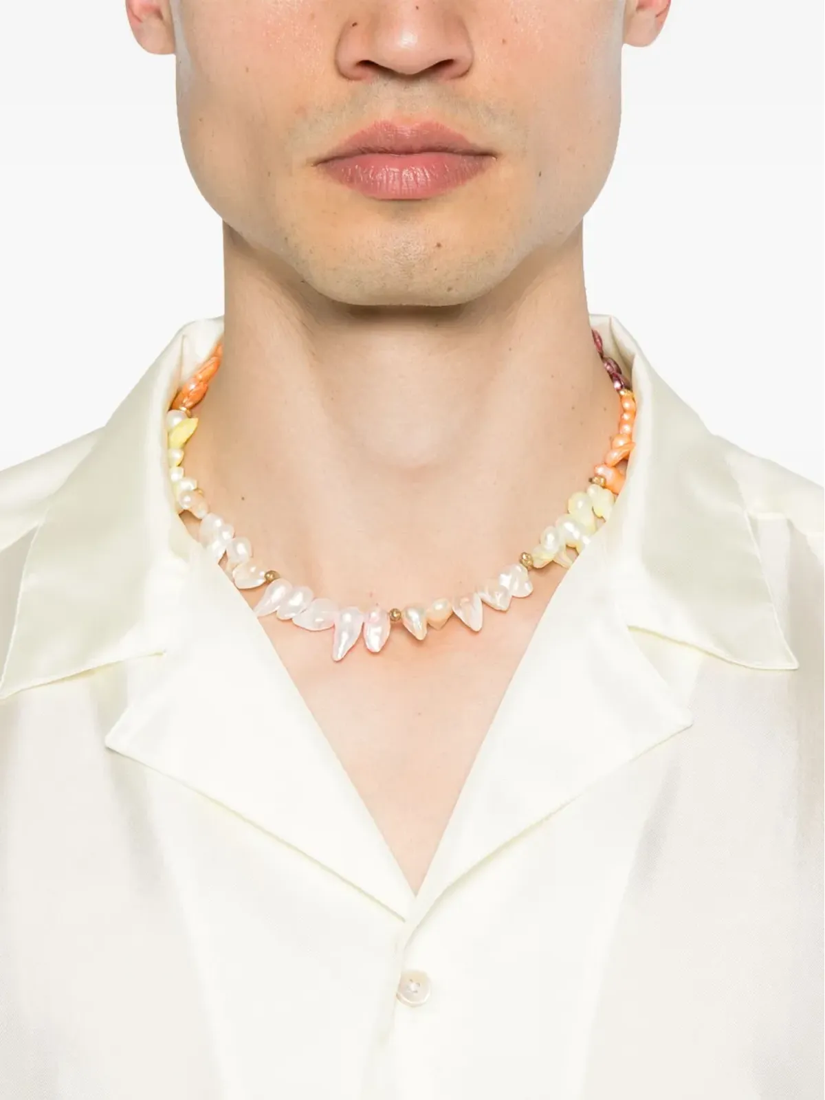 Alessandro Gherardi シルクシャツ イエロー - 画像5