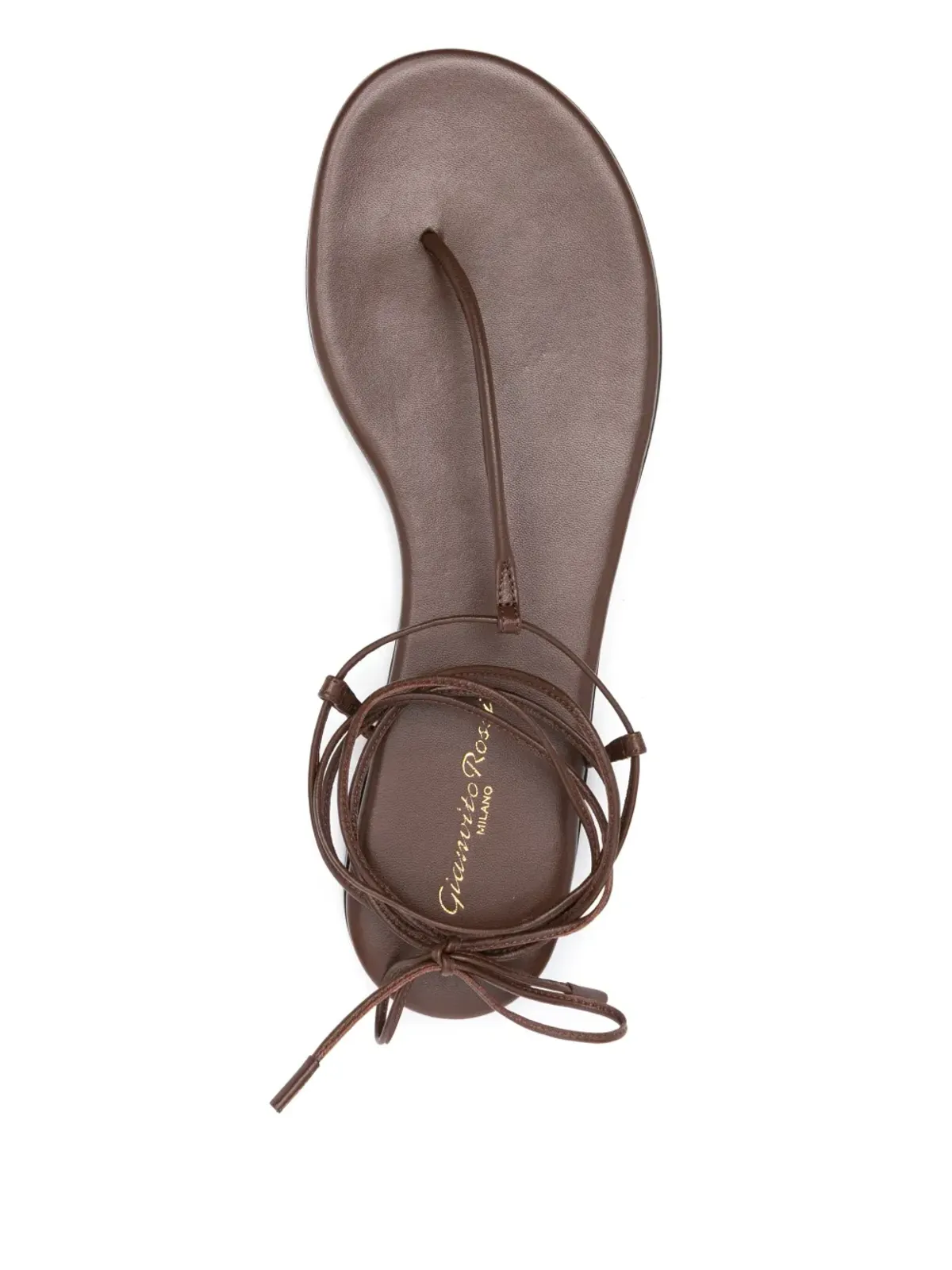 Gianvito Rossi Gwyneth ラウンドトゥ サンダル - ブラウン - 画像4