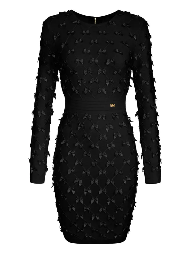 Elisabetta Franchi Elisabetta Franchi リボンディテールのミニドレス - ブラックの商品画像
