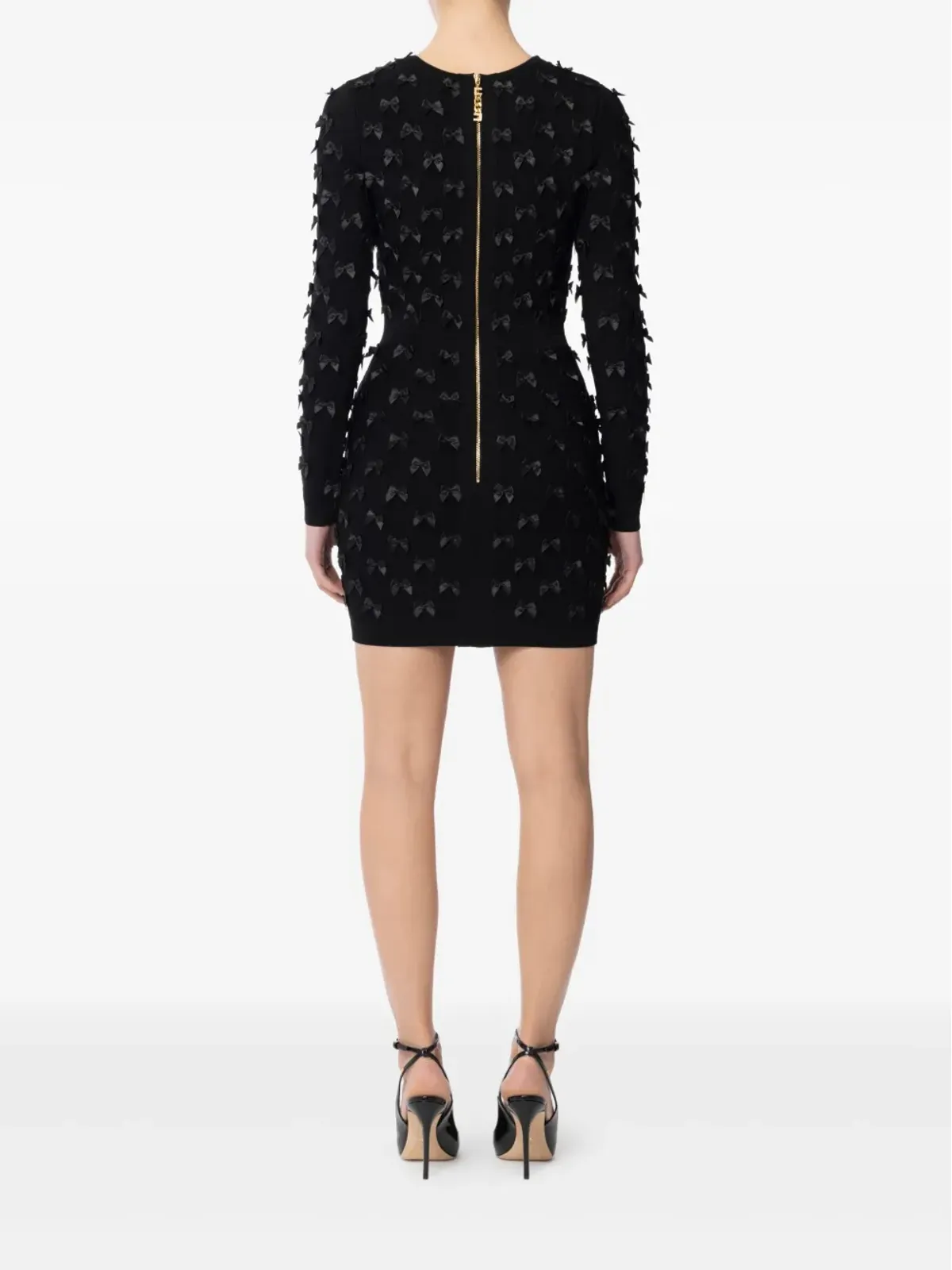 Elisabetta Franchi リボンディテールのミニドレス - ブラック - 画像3