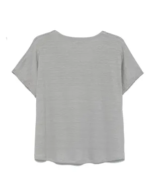 Le Tricot Perugia sequined-trim T-shirt - Grey - サムネイル2