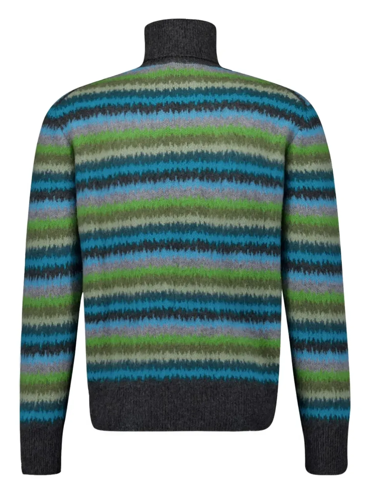 Piacenza Cashmere ストライプ柄カシミヤセーター（ブルー） - 画像2