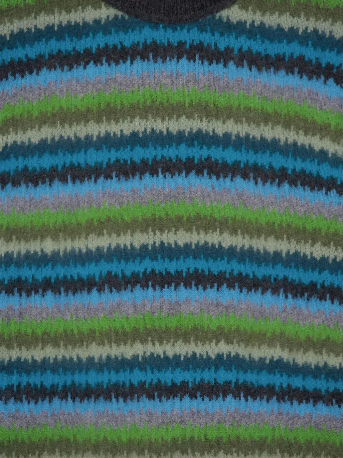Piacenza Cashmere ストライプ柄カシミヤセーター（ブルー） - 画像3