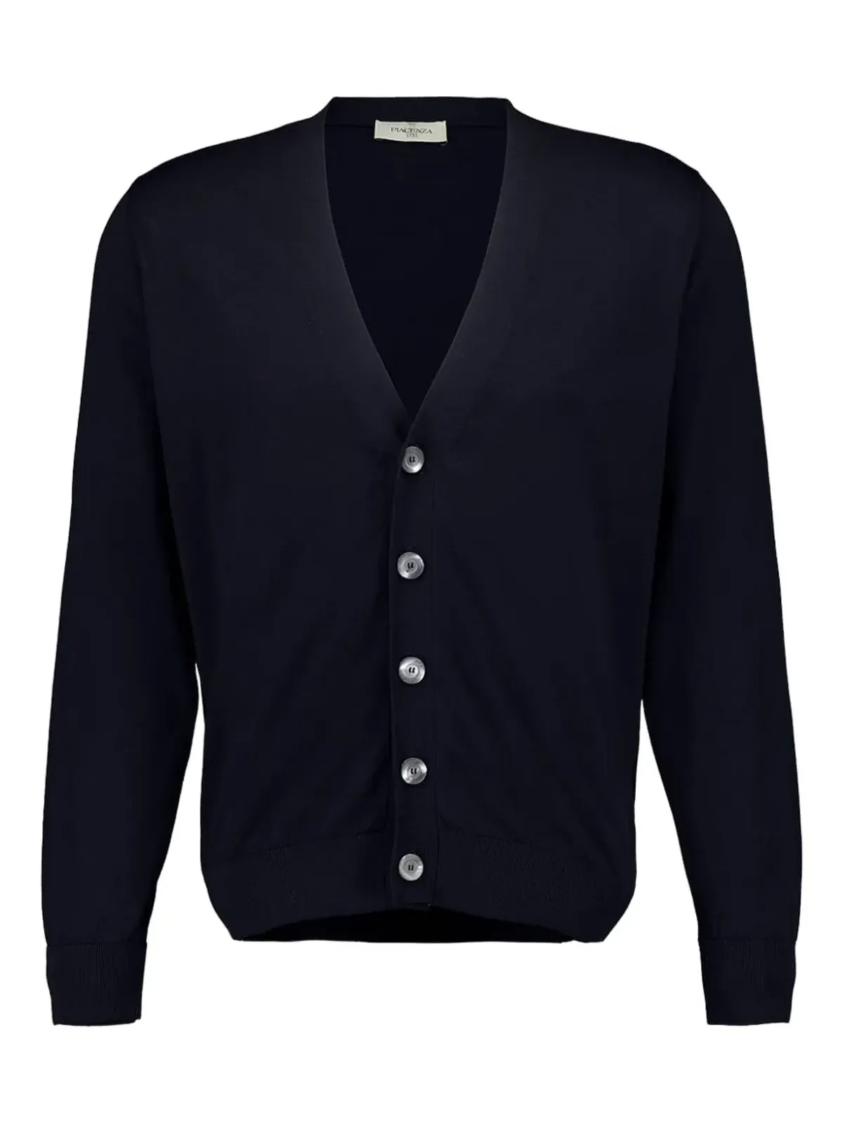 Piacenza Cashmere Vネック コットンカーディガン - 画像1