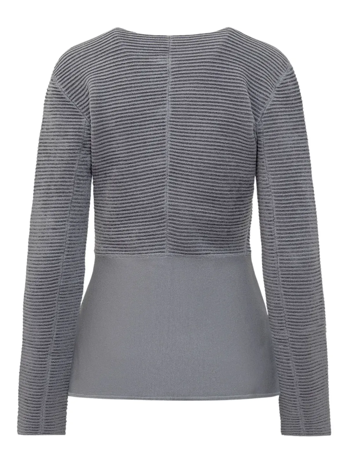 Emporio Armani ストライプ柄カーディガン - グレー - 画像2