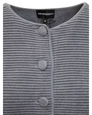 Emporio Armani ストライプ柄カーディガン - グレー - サムネイル4